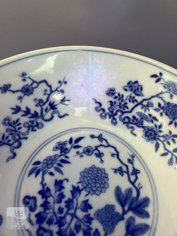 清道光 黄地粉彩开光万花献瑞图膳碗 - 图11